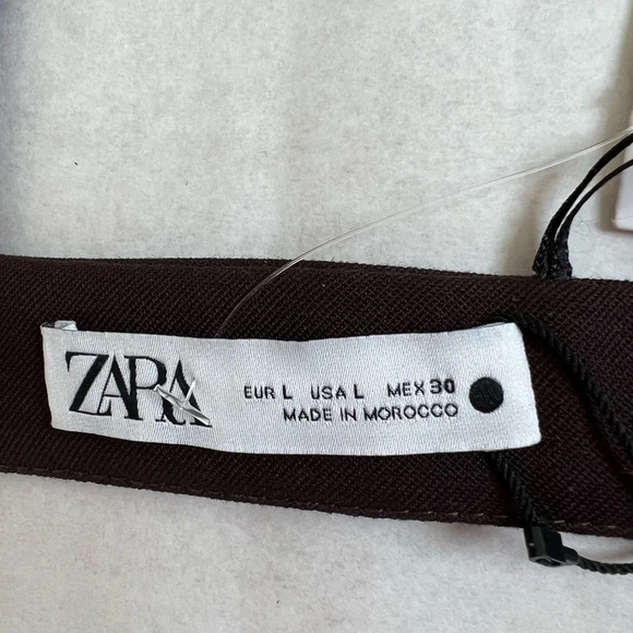 NWT Zara Crop Bra NWT Dark Brown Crop Top Bralette Size Large New - Picture 5 of 6